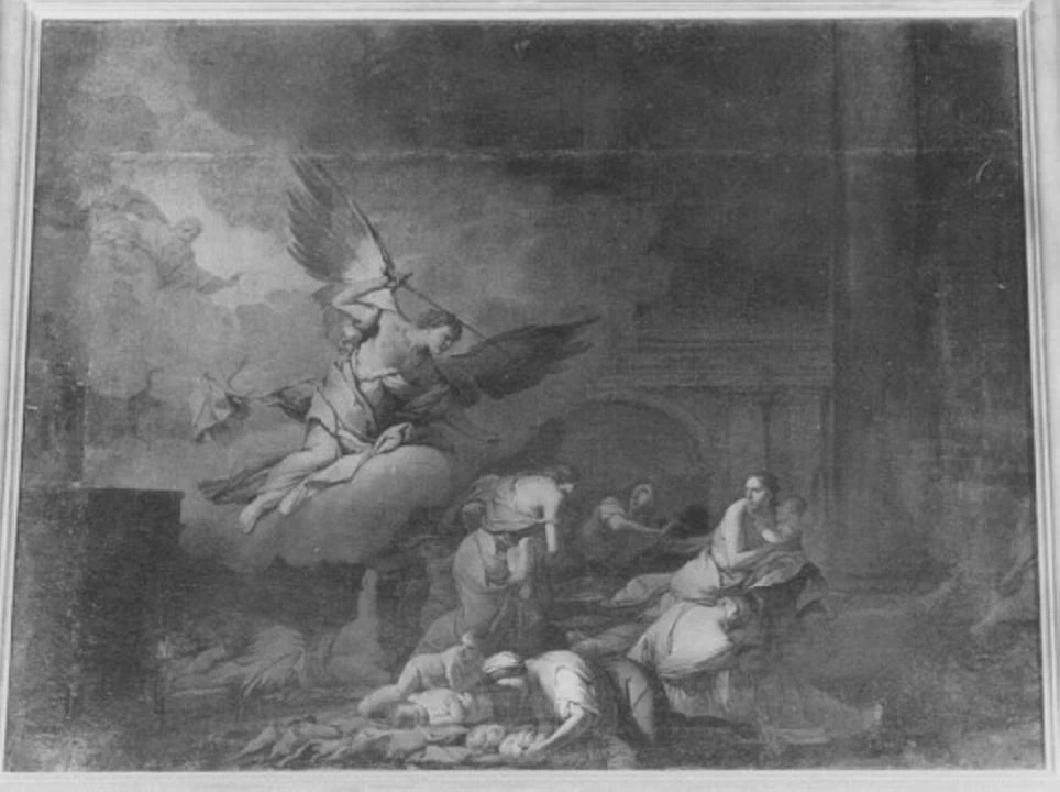 L'angelo del Signore adagiato sulle nubi e brandisce la spada - Musei Civici, Vicenza